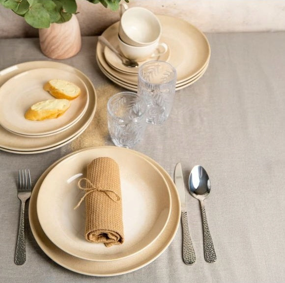 AMBITION 60 SZTUĆCE NIERDZEWNE BUBBLE ZDOBIONE TŁOCZONE OBIADOWE NA 12 OSÓB