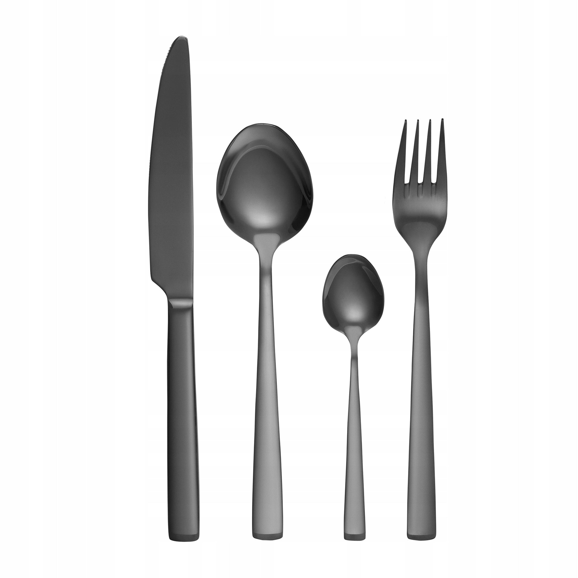 43379 Komplet sztućców Prato Black 24-elementowy AMBITION