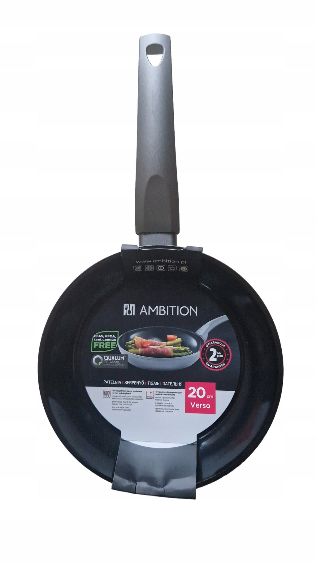 Patelnia tradycyjna Ambition VERSO 20 cm ceramiczna