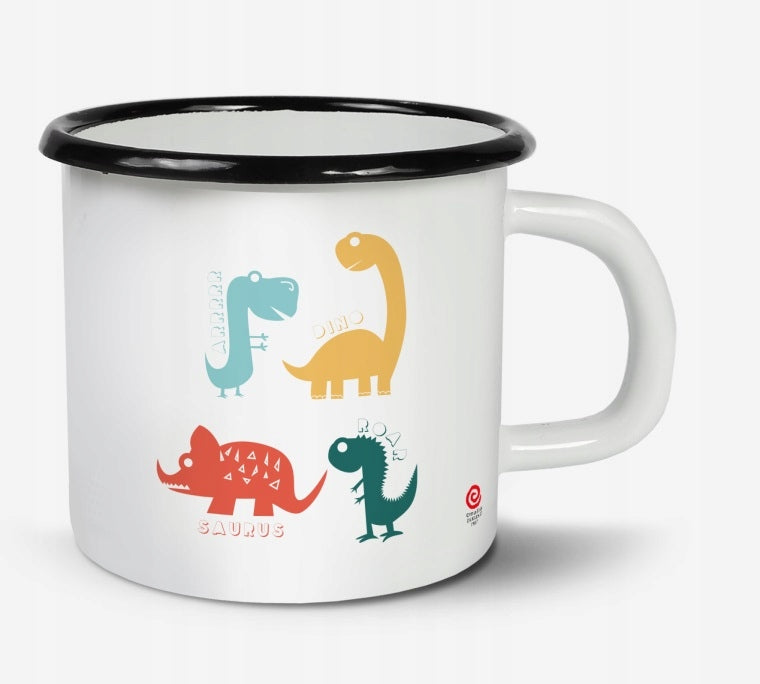 Kubek Emalia Olkusz Dinozaury metal 500 ml dj.