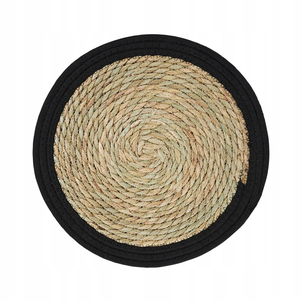 Podkładka na stół Boho Natural 40 cm czarna AMBITION