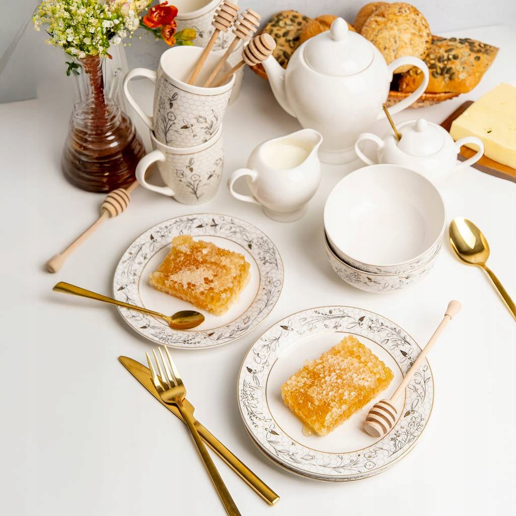 Talerz deserowy Ambition Gold Bee 19 cm