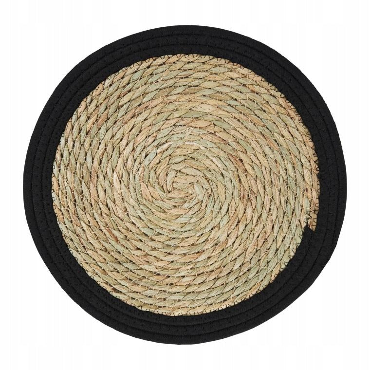 BOHO PODKŁADKA STOŁOWA 35CM NATURAL CZARNA AMBITION