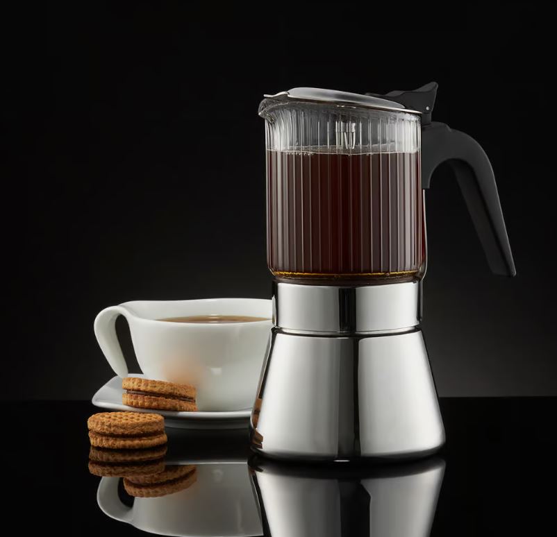 Ambition Evie Kafetiera Premium 240 ml Stal Szkło Na indukcję dj.