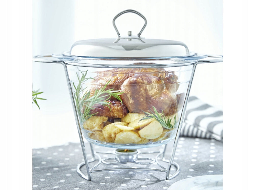 Naczynie żaroodporne okrągły Ambition Helios 4 l z podgrzewaczem