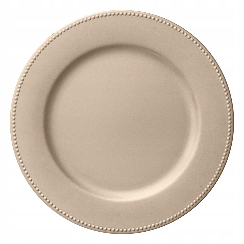 Podtalerz patera dekoracyjna 33 cm szampański Perline AMBITION dj.