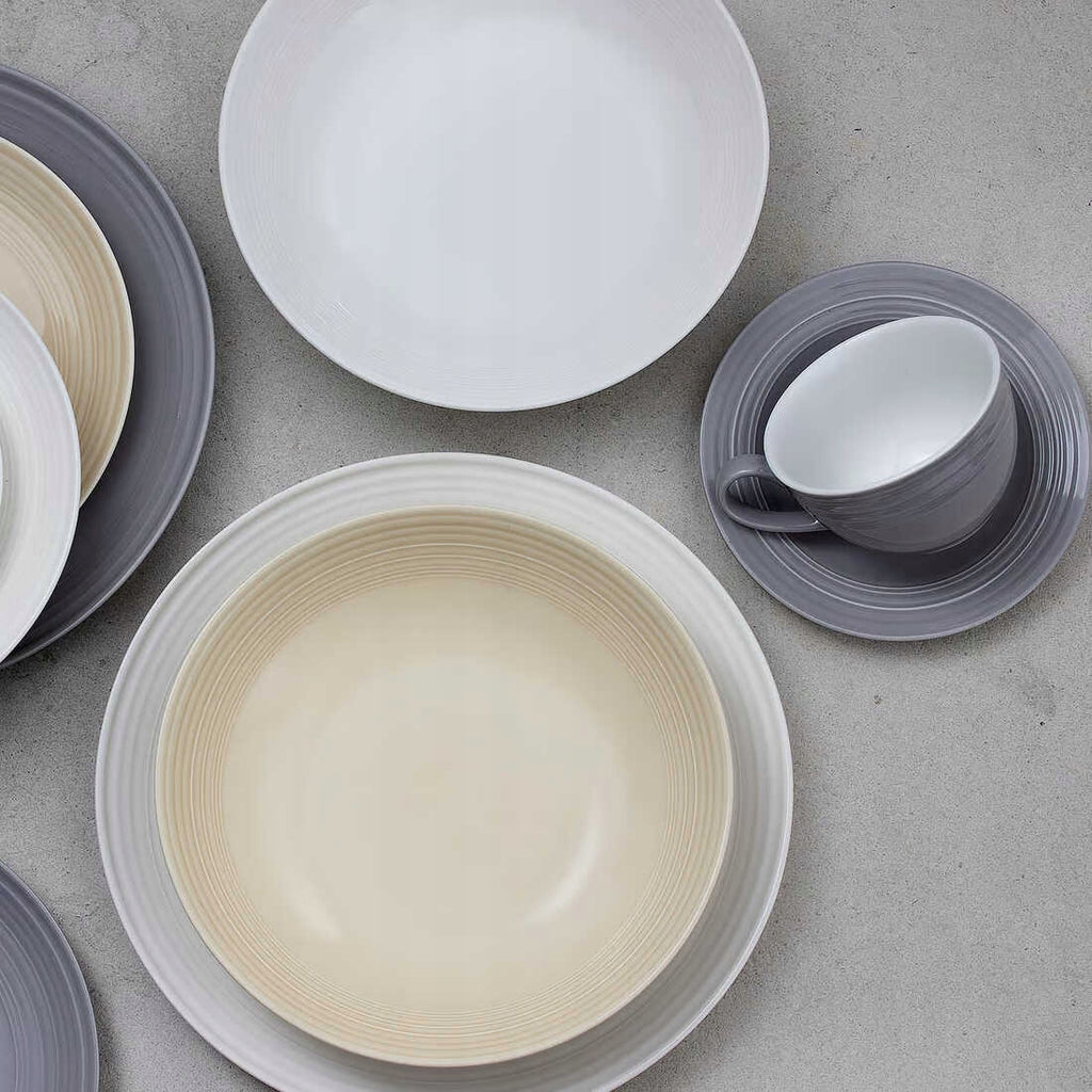 AMBITION LINEA SPODEK POD FILIŻANKĘ 15,5 CM PIASKOWY 1 SZT PORCELANA