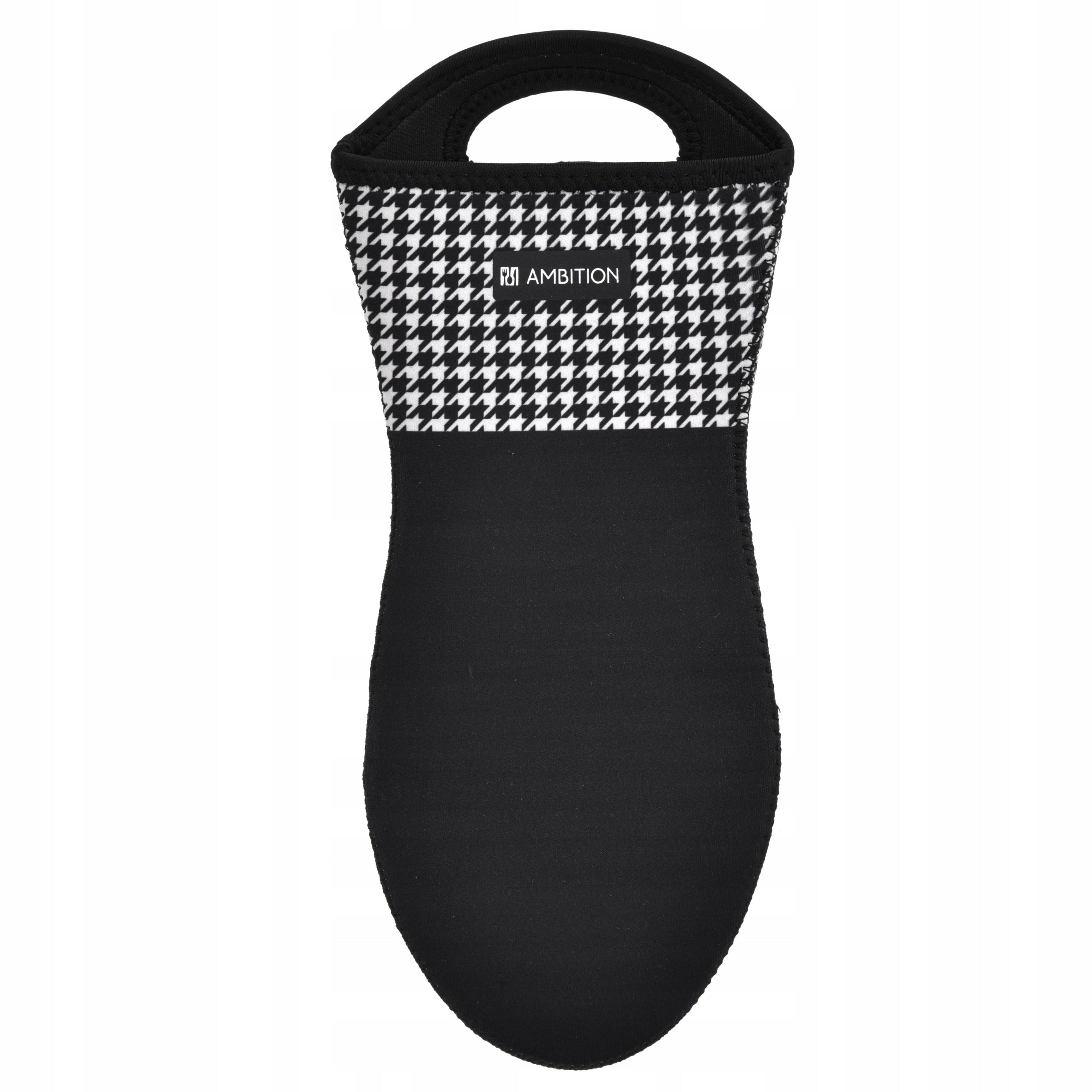 76496 Rękawica kuchenna neoprenowa Coco pepitka czarna AMBITION