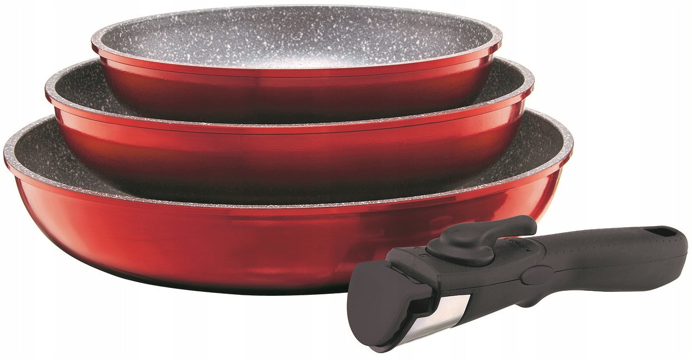 KOMPLET 3 PATELNI +ODPINANA RĄCZKA JASPER AMBITION