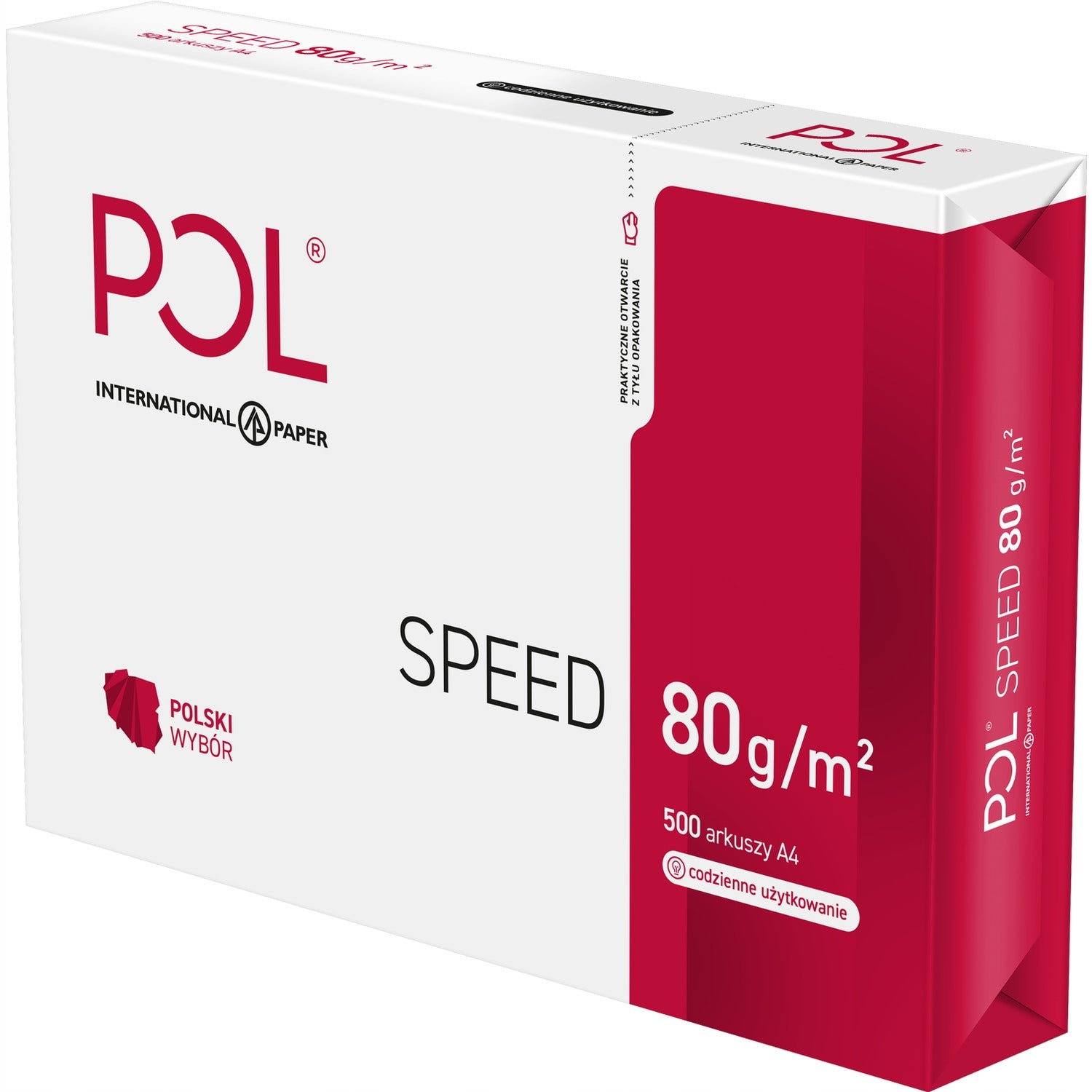 Papier biurowy POLSPEED A4 80g 1 ryza 500ark