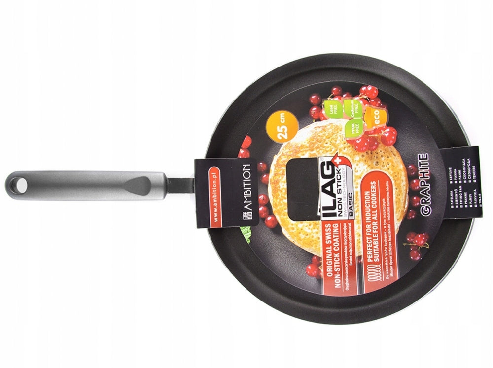 Patelnia do naleśników Ambition Graphite 25 cm non-stick (nieprzywierająca)