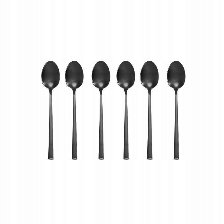 Komplet łyżeczek do herbaty 6 sztuk Como czarny AMBITION