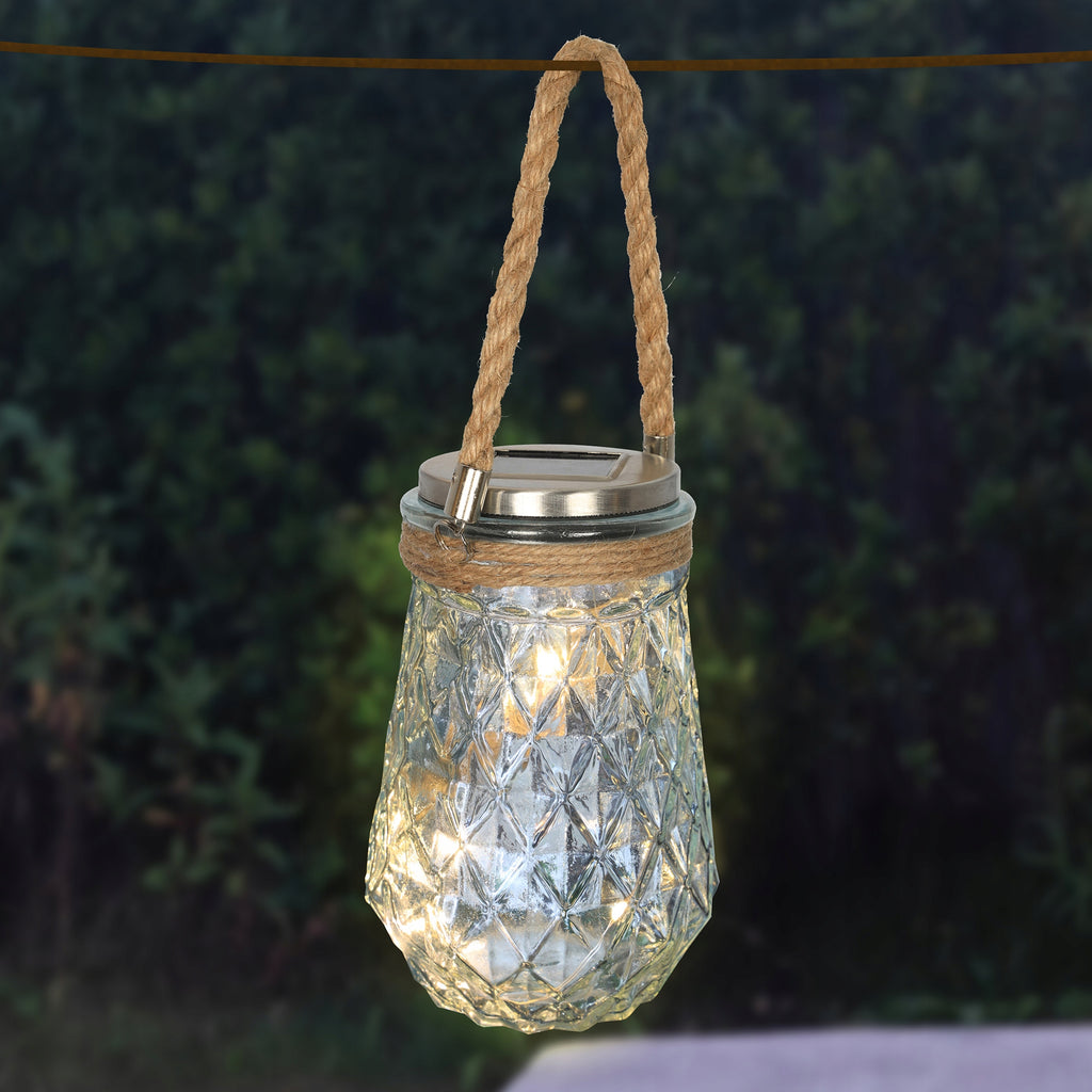 91327 Lampa solarna 11,5 x 17,8 cm wiszący słoik PATIO