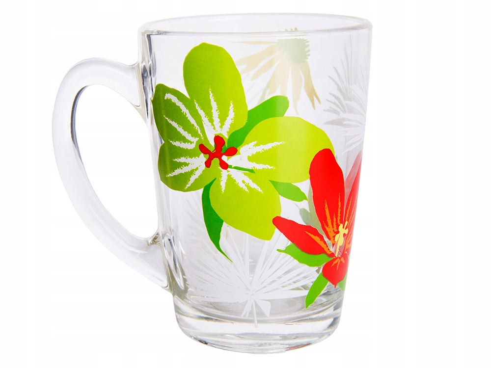 Kubek Luminarc New Morning Pop Flowers Green szkło 320 ml