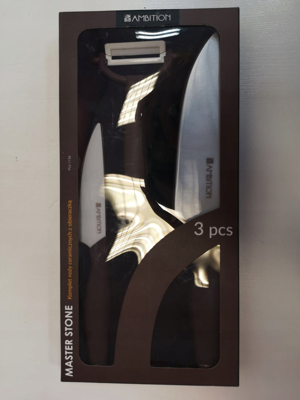 AMBITION KOMPLET NOŻY MASTER STONE 3EL OBIERACZKA