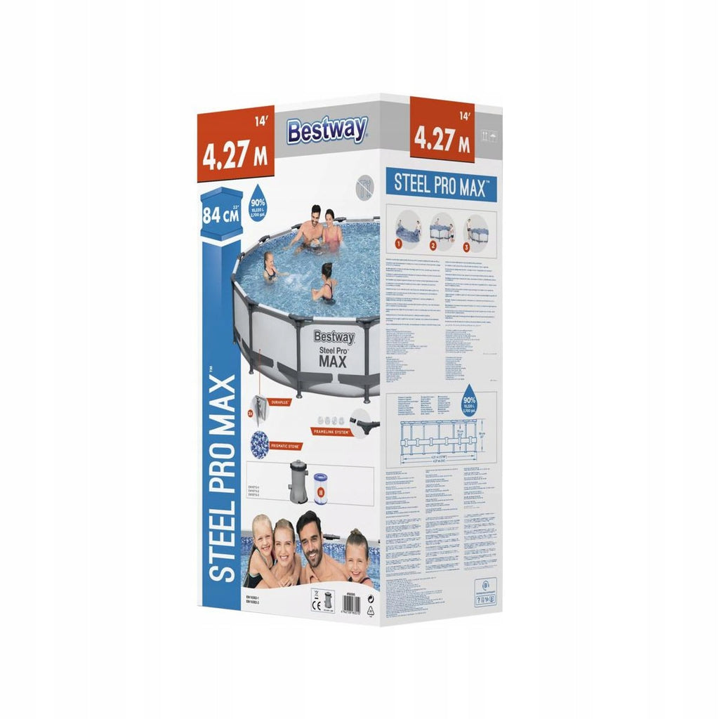 Basen stelażowy okrągły Bestway 427 x 427 cm