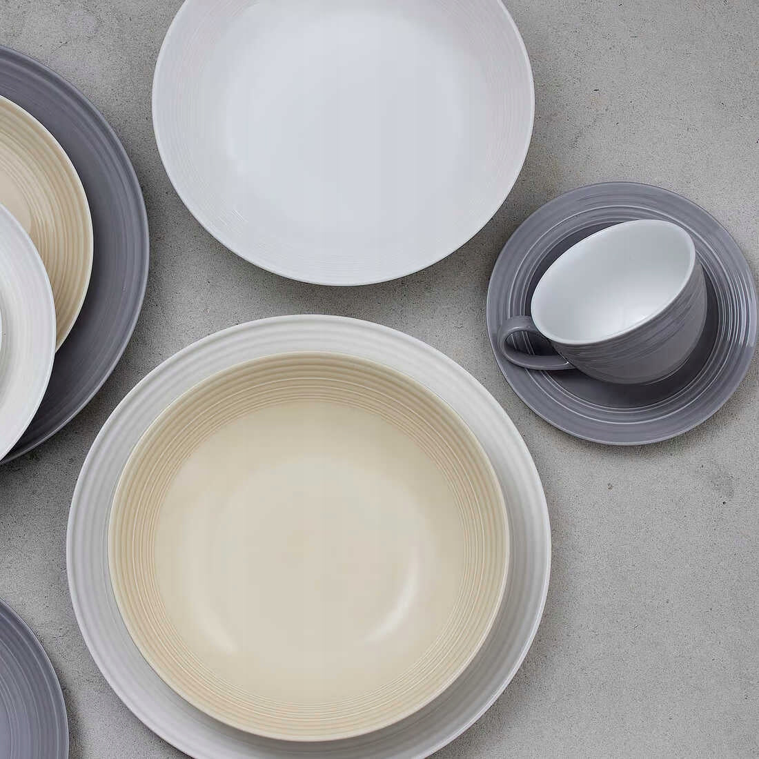 AMBITION LINEA FILIŻANKA DO KAWY I HERBATY 220 ML PIASKOWA 1 SZT PORCELANA