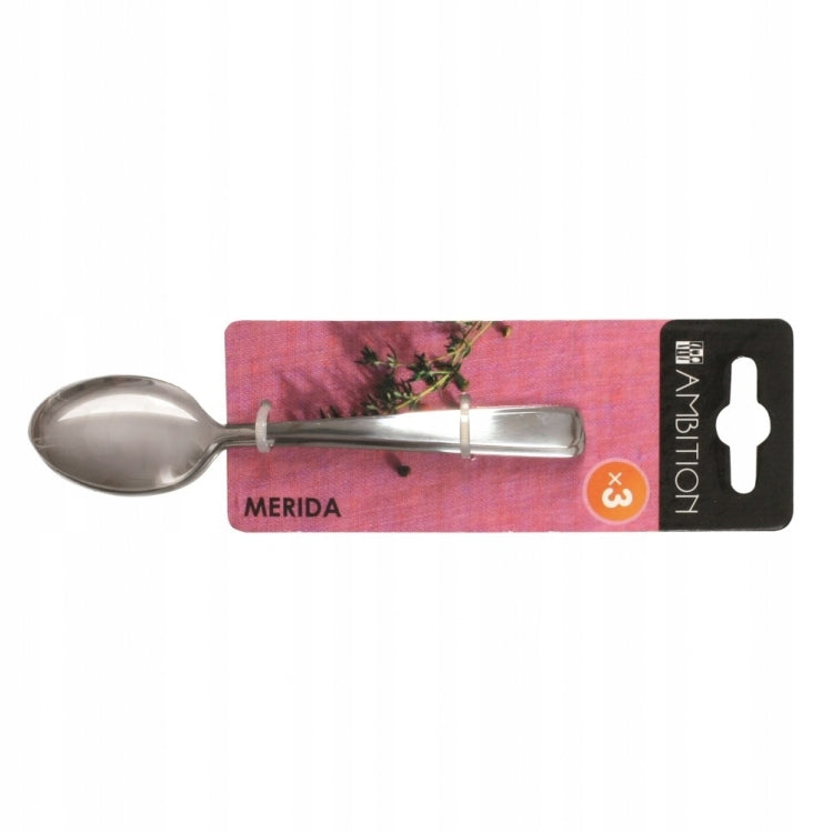 Łyżeczka do herbaty połysk Ambition Merida 3 szt.