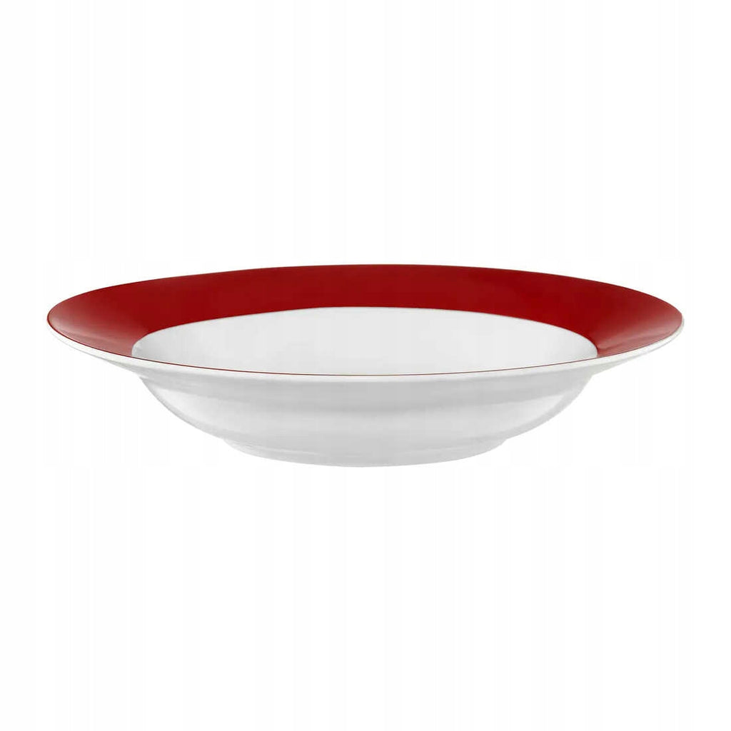 Talerz obiadowy głęboki Ambition Aura Red 23 cm