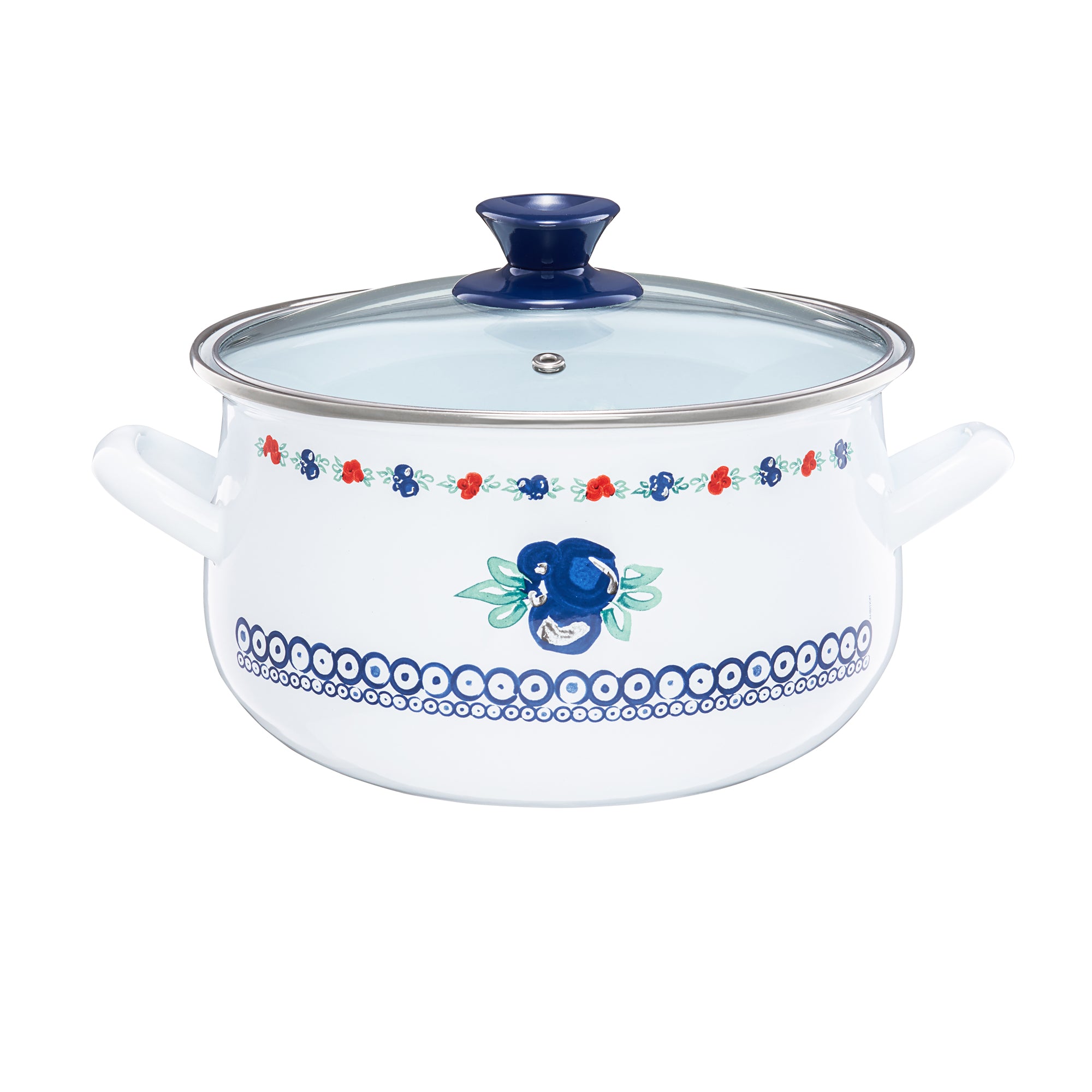 Garnek tradycyjny Emalia Olkusz kalina 3,8 l