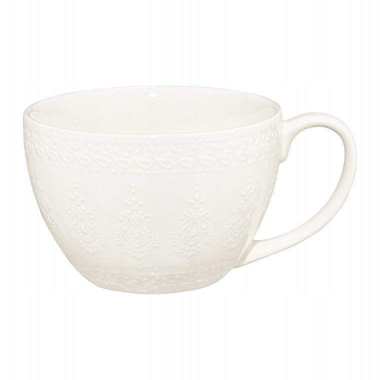 Kubek Ambition Galactic White Paisley porcelana 450 ml