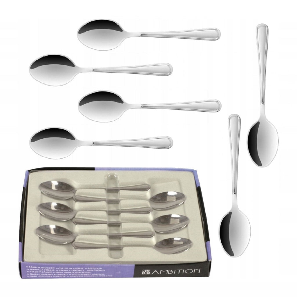 AMBITION SZTUĆCE VERONA ŁYŻECZKA HERBATY KAWY CIASTA NIERDZEWNA DLA 6 OSÓB