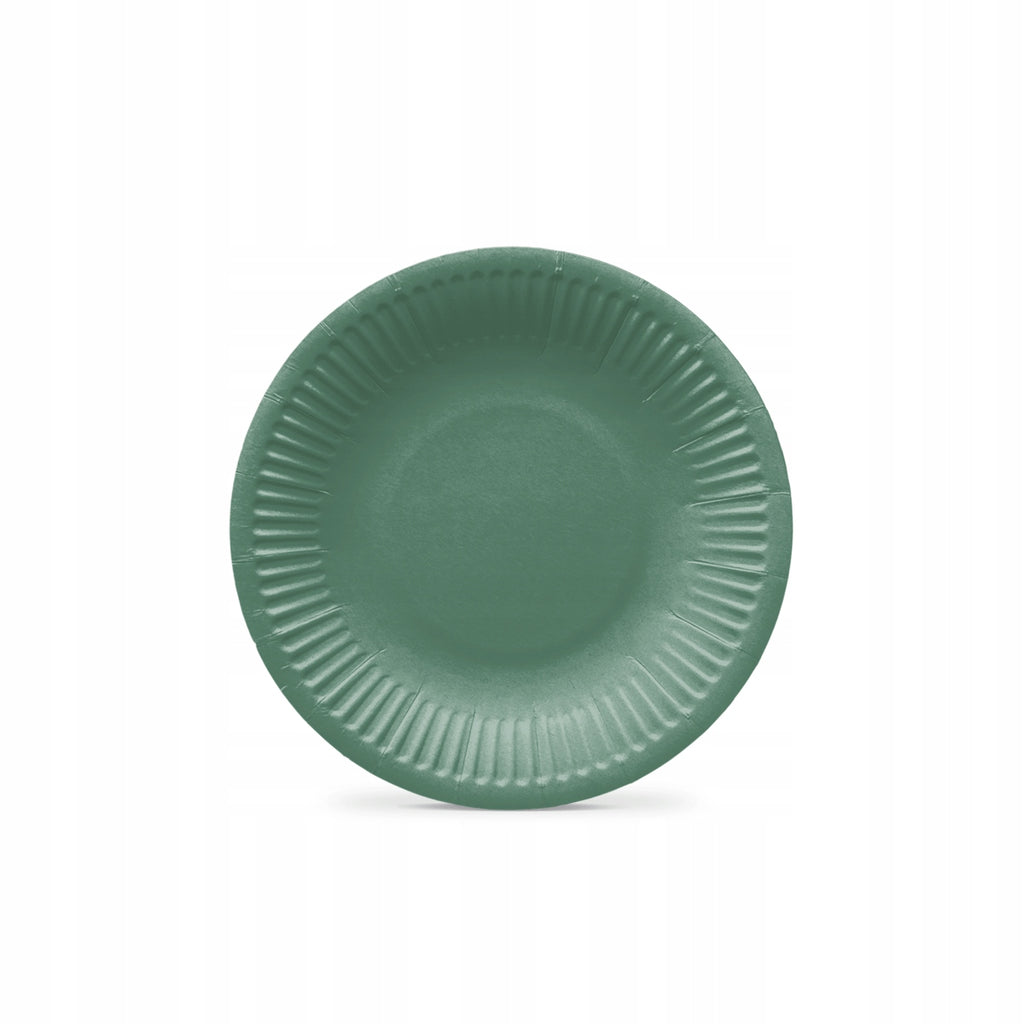 Talerzyki papierowe Dark Green, 18cm, 8szt., PAW - Idealna dekoracja stołu