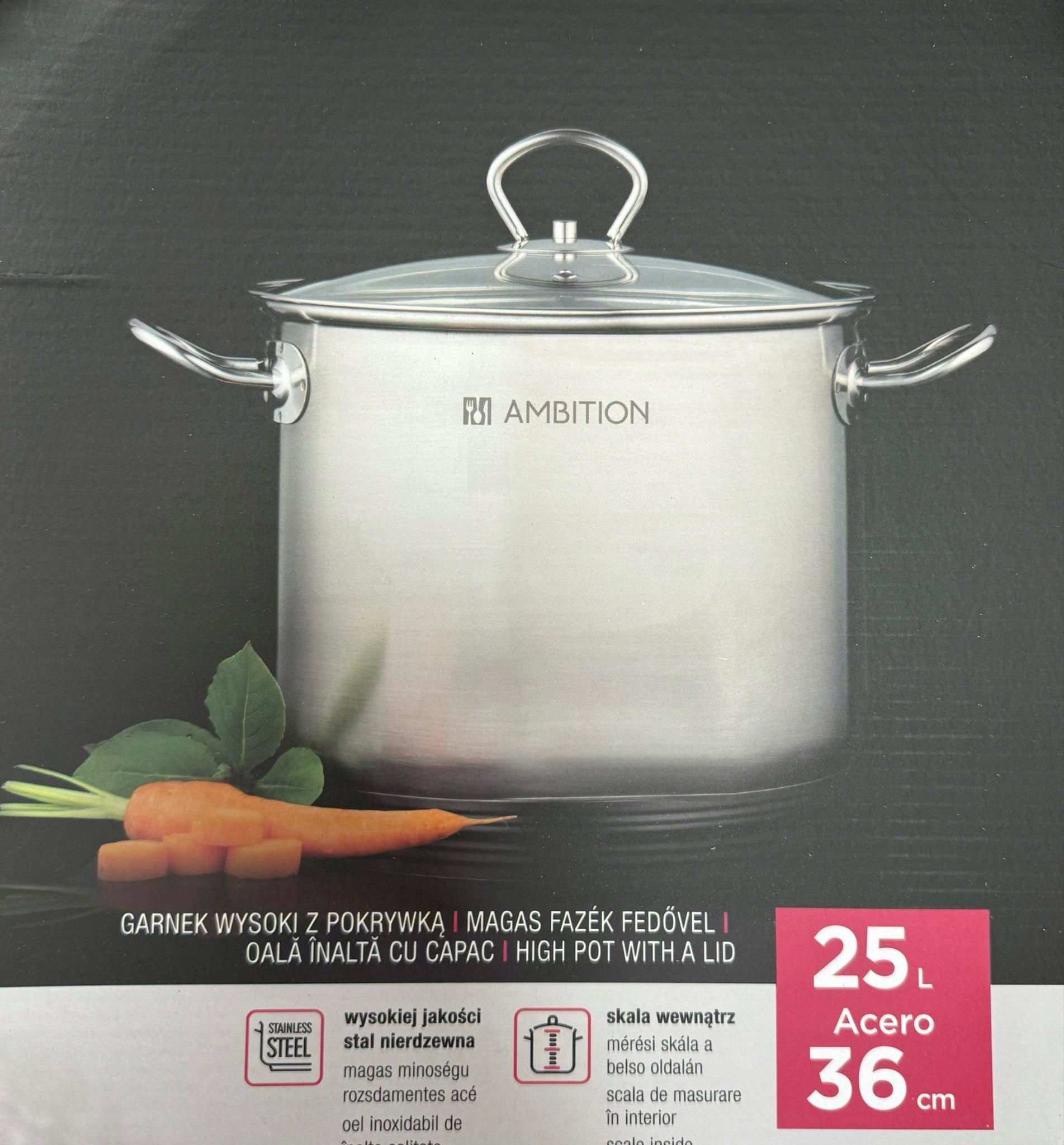 Garnek tradycyjny Ambition ACERO 25 l
