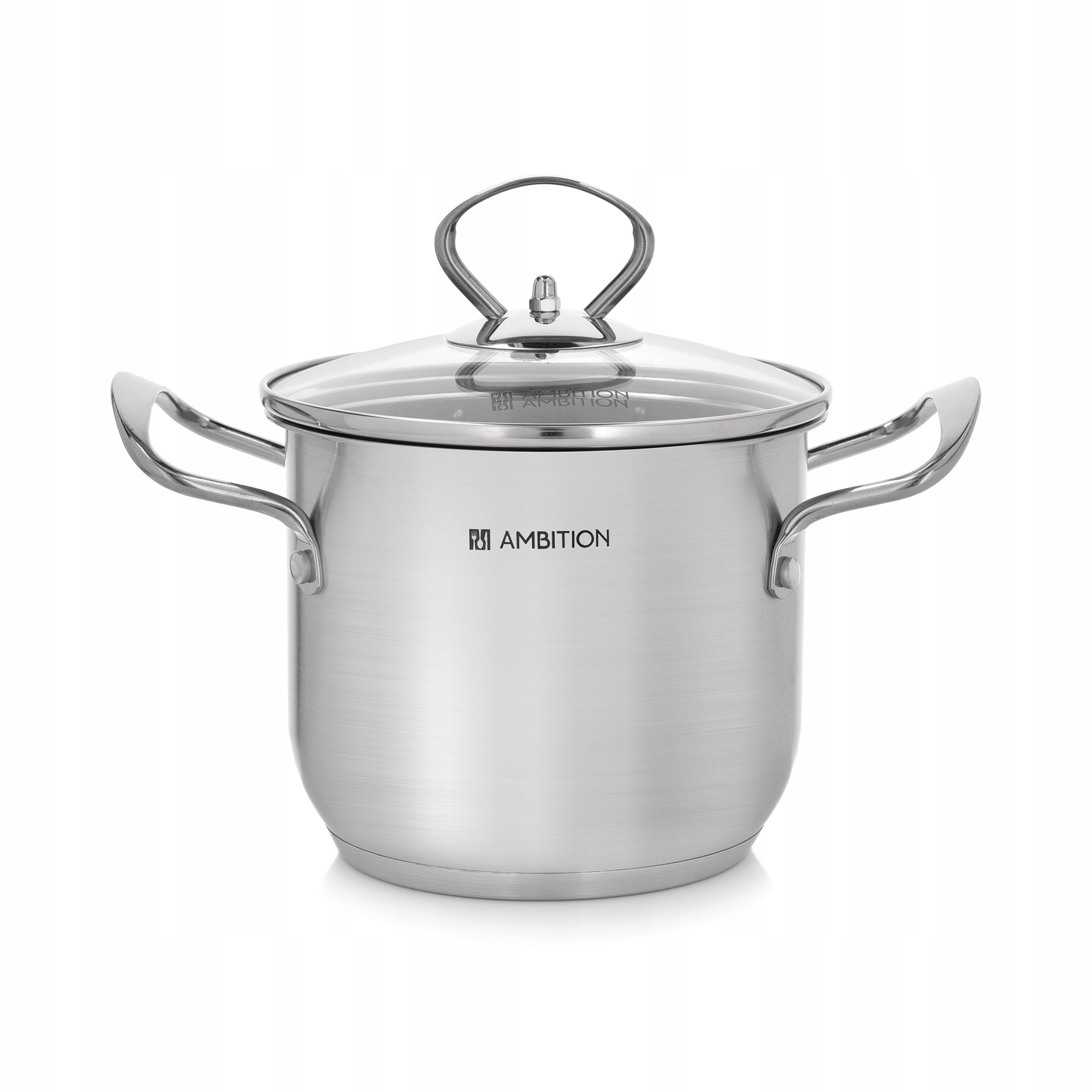 44496 Garnek wysoki ze stali nierdzewnej z pokrywką Petite 14 cm AMBITION