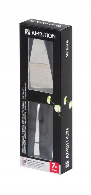 Komplet widelczyków do ciasta z łopatką Wave 7 sztuk AMBITION