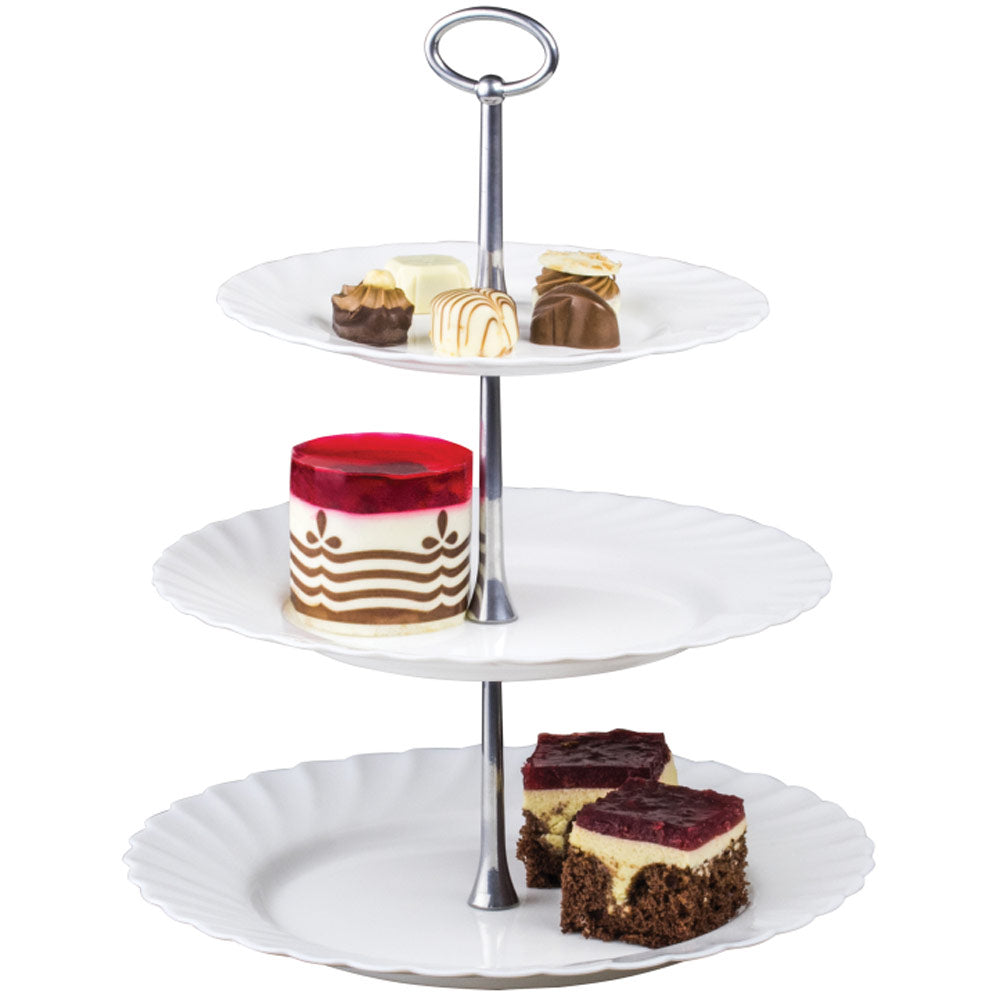 Luminarc Trianon Patera Trzypoziomowa Biała 19,5-27,5 cm dj.