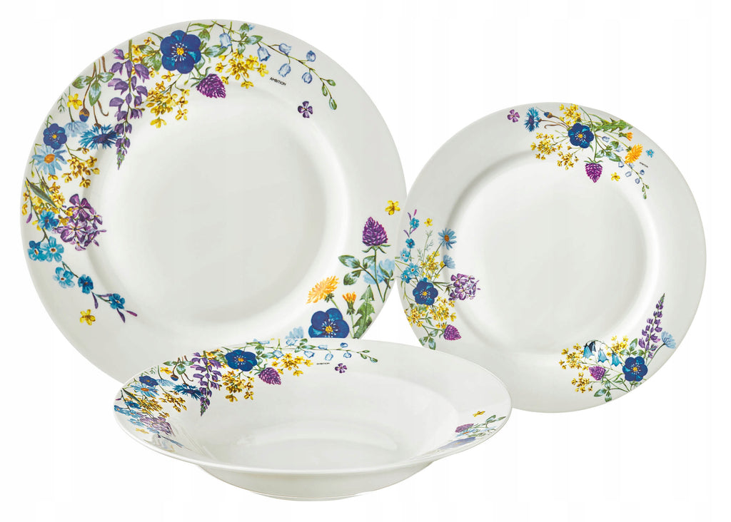 45623 Serwis zestaw obiadowy dla 6 osób Ambition Fiori 18-elementowy