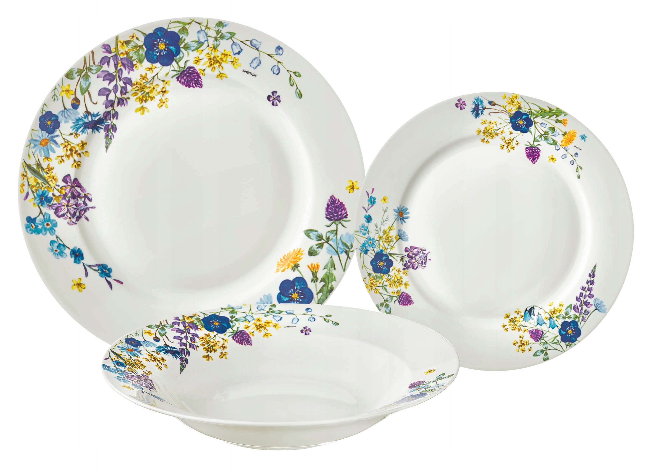 45623 Serwis zestaw obiadowy dla 6 osób Ambition Fiori 18-elementowy