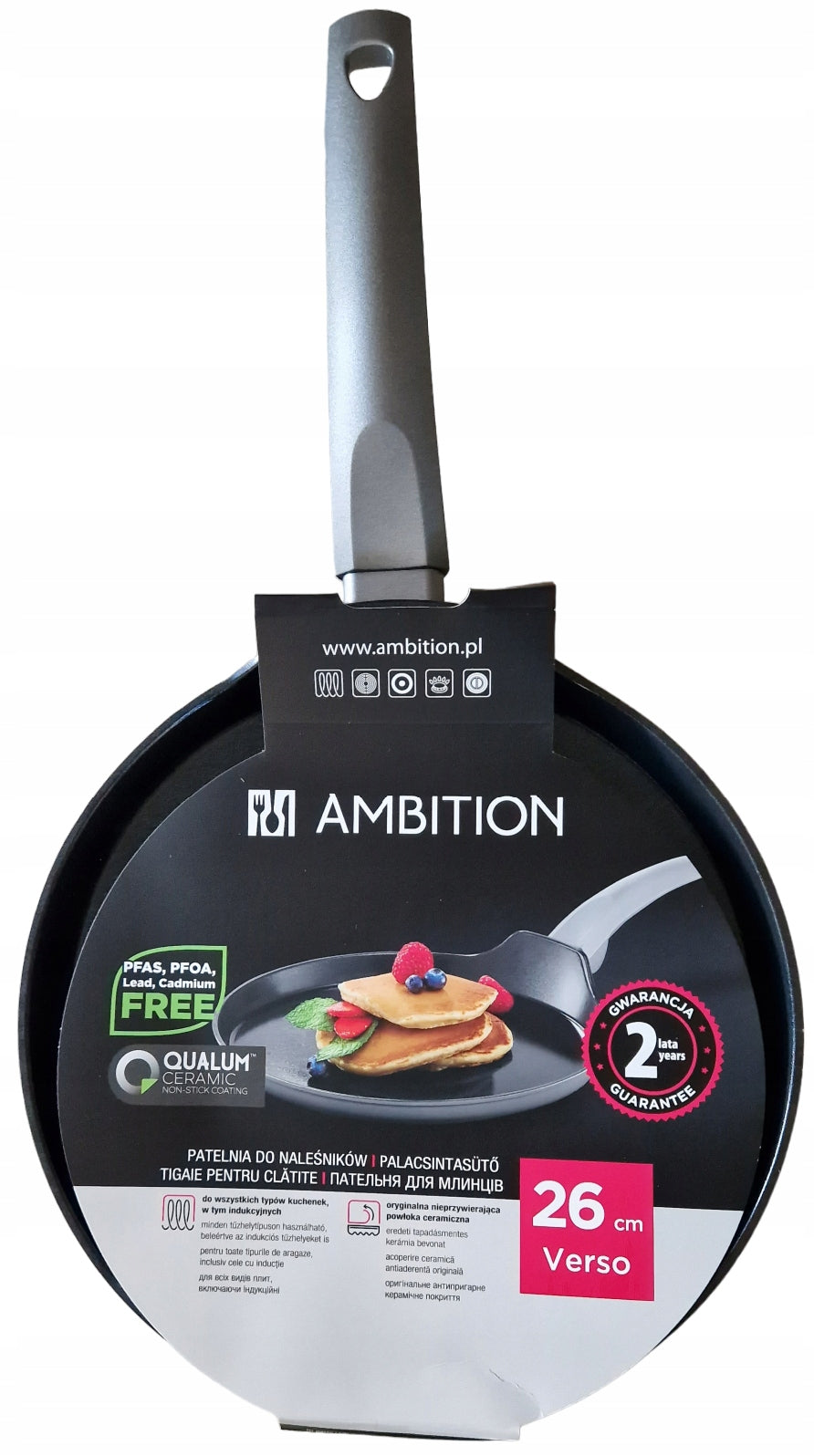 Patelnia do naleśników Ambition VERSO 26 cm ceramiczna