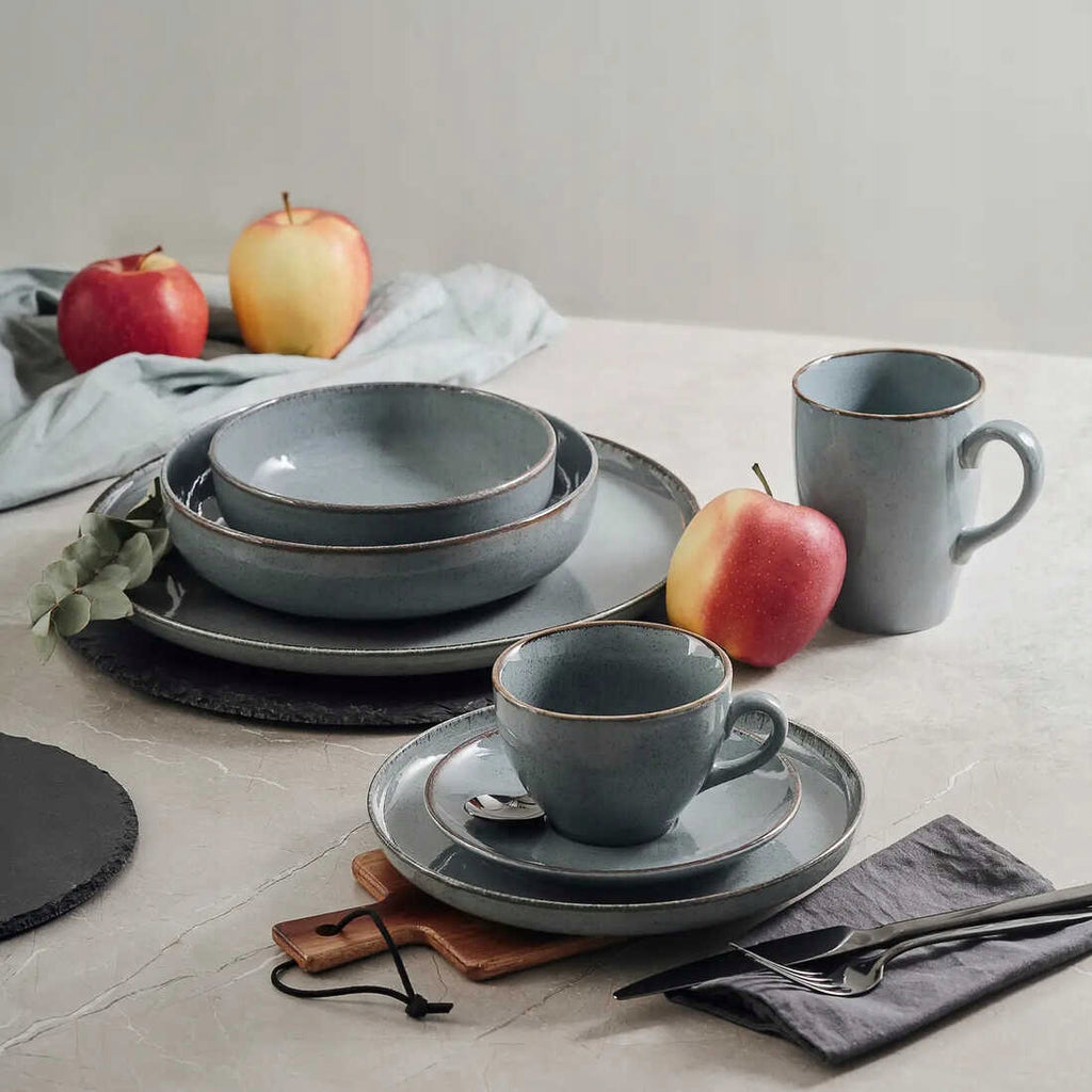 AMBITION CRAFT SPODEK POD FILIŻANKĘ 14,5 CM PORCELANA NIEBIESKI