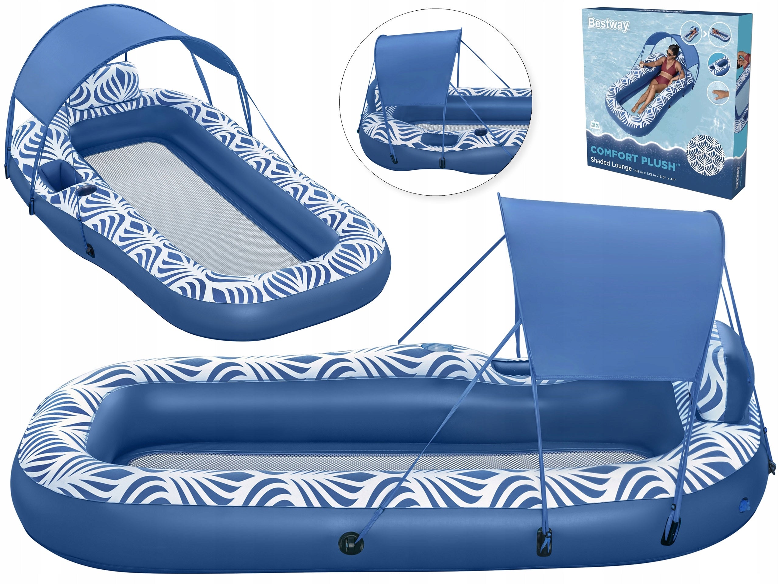 35851 Materac dmuchany Comfort Plush 198 x 112 cm BESTWAY