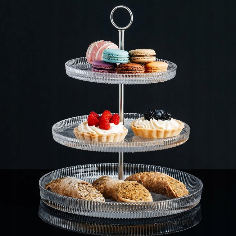 Patera trzypoziomowa 29 cm Ambition Curly 67612