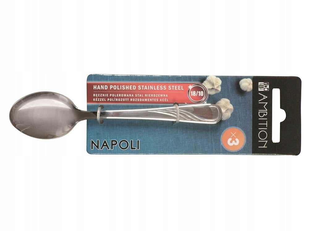 Łyżeczka do herbaty połysk Ambition NAPOLI 3 szt.