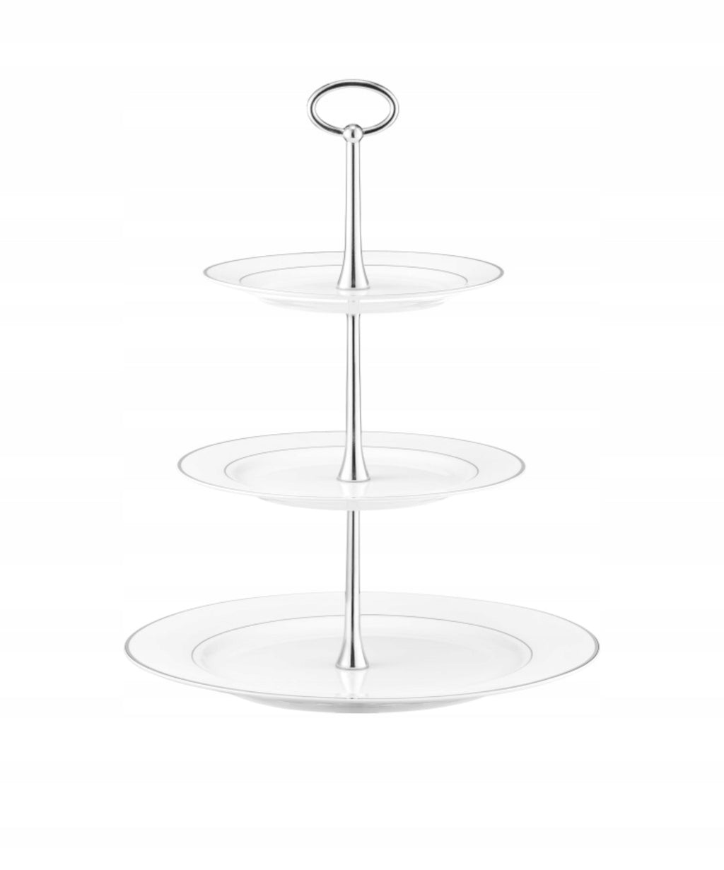 Patera trzypoziomowa Aura Silver AMBITION