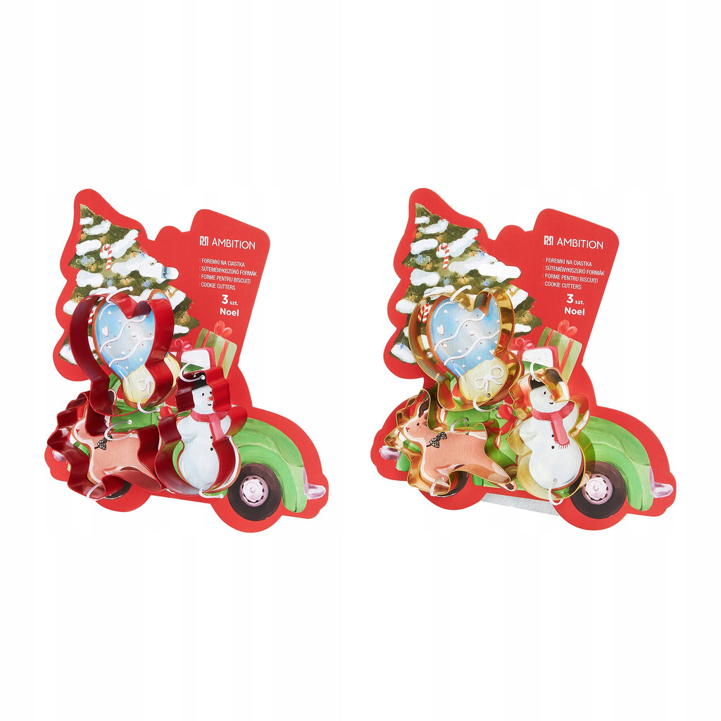 811117 Wykrawacz do ciastek Noel Renifer Bałwan Rękawica AMBITION MIX KOLOR