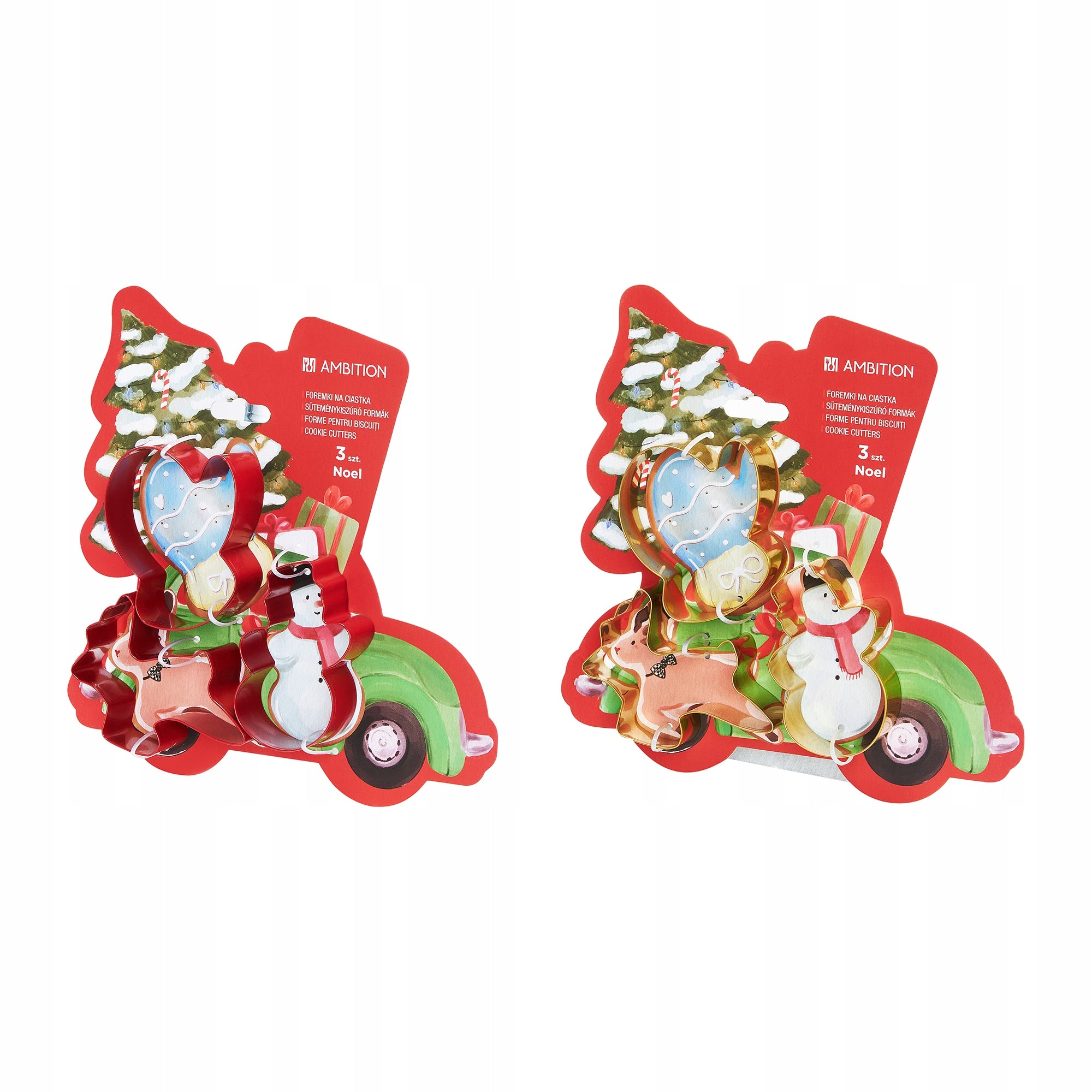 811117 Wykrawacz do ciastek Noel Renifer Bałwan Rękawica AMBITION MIX KOLOR