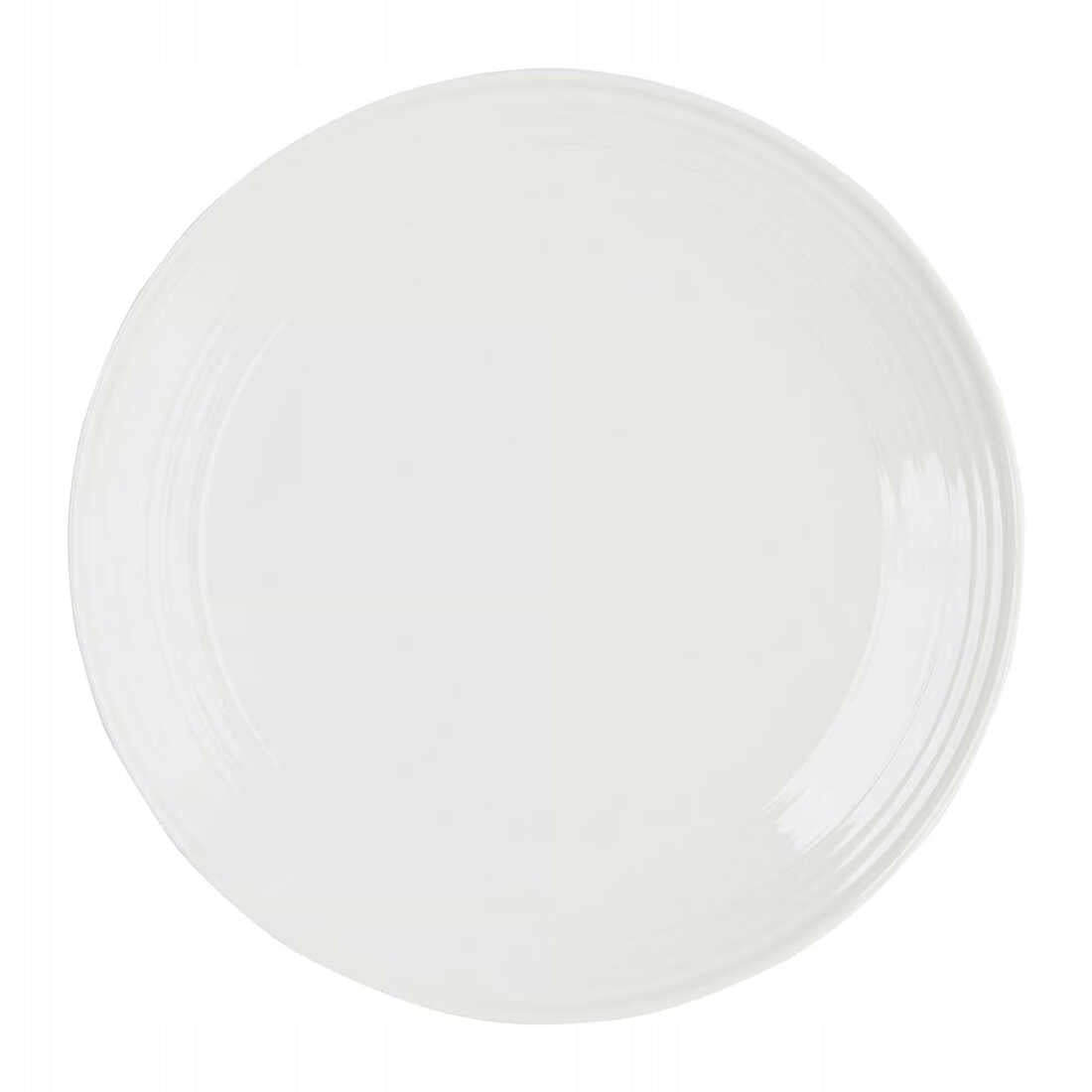 Talerz obiadowy płytki biały Linea Ambition 27 cm