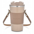 98886 Kubek termiczny z paskiem Camel 500 ml beżowy AMBITION