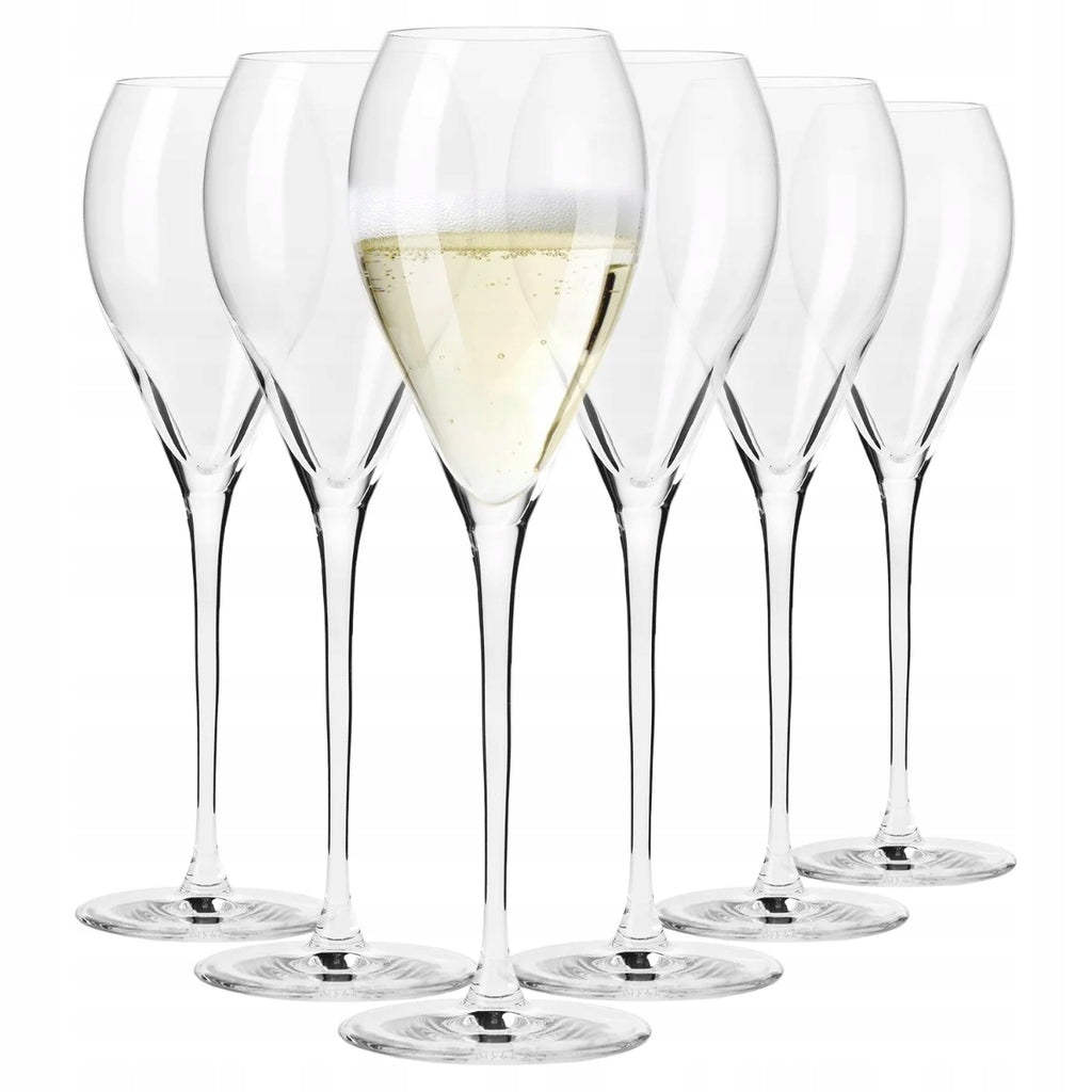 Kieliszki do szampana, kieliszki do wina białego Krosno Divine bezbarwny