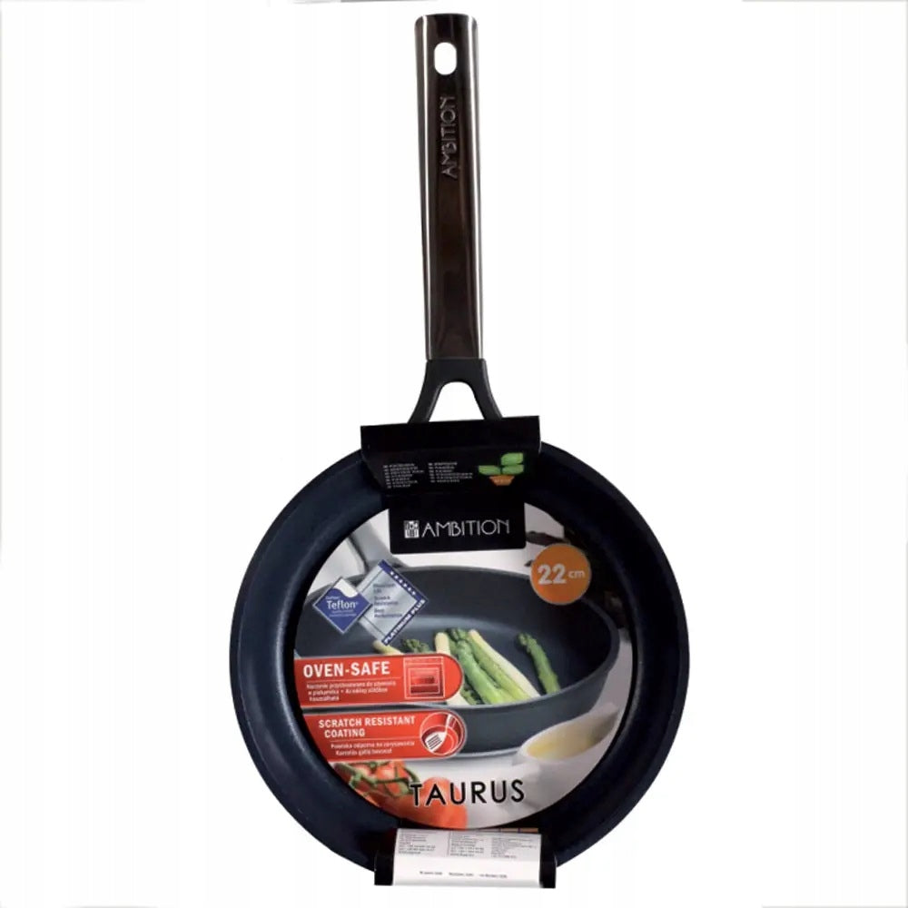 Patelnia tradycyjna Ambition TAURUS 22 cm teflonowa