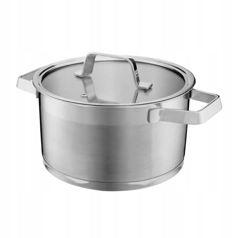 Garnek z pokrywką 24cm AMBITION Kitchen Pro 5,9L Indukcja Gaz Stalowy dj.