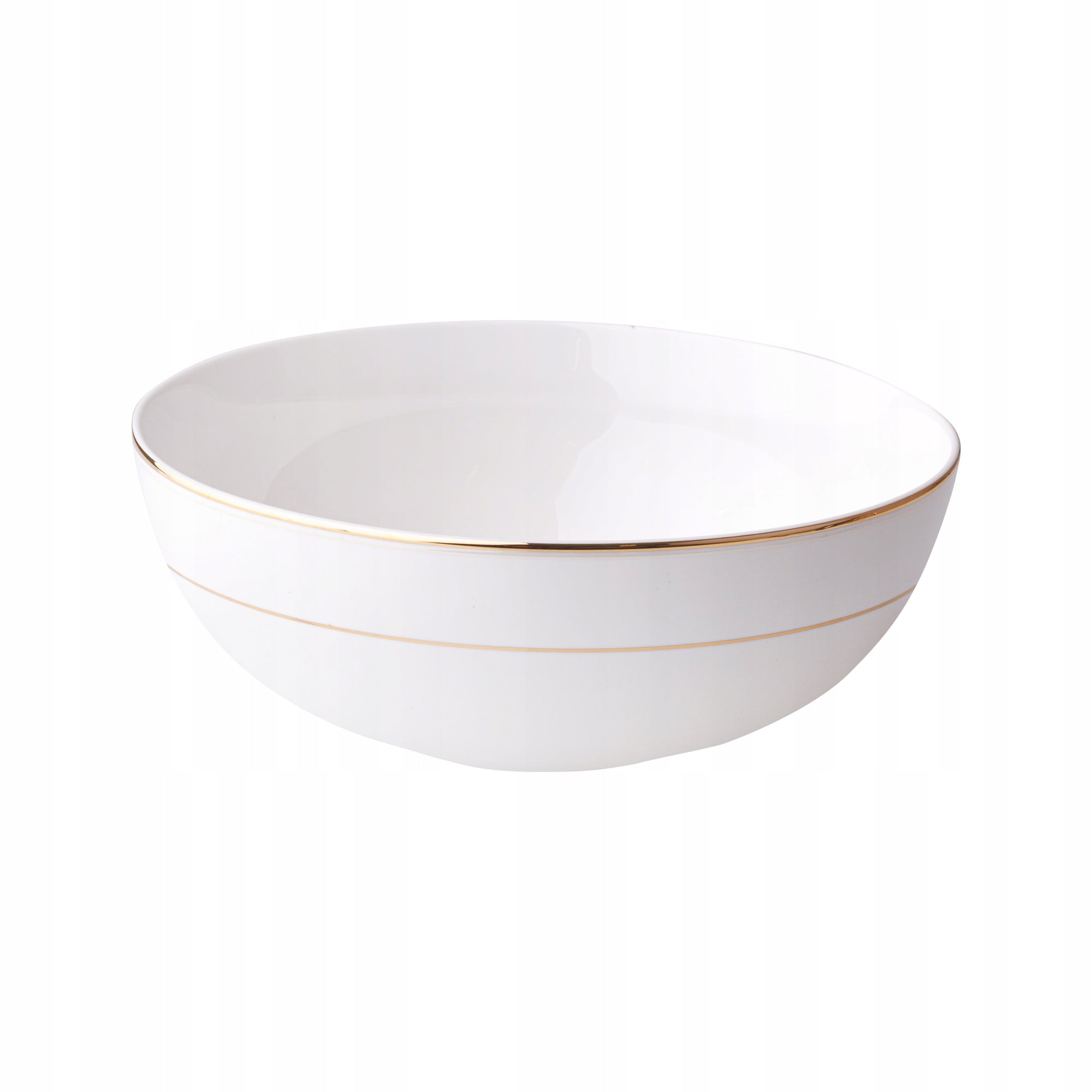 Salaterka porcelanowa Ambition Aura Gold 29191 20 cm biała
