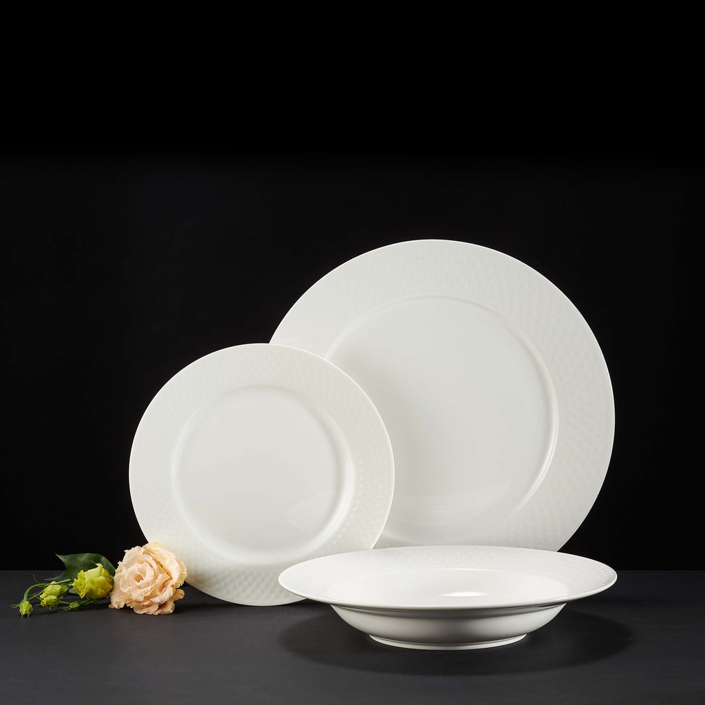 37625 Talerz deserowy porcelana Sonia 19 cm biały AMBITION