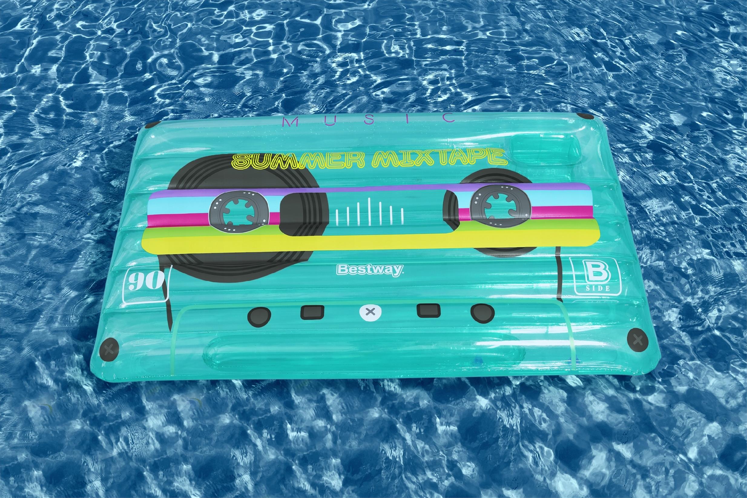 35833 Materac dmuchany dla 1 osoby Retro Beats 174 x 117 cm BESTWAY