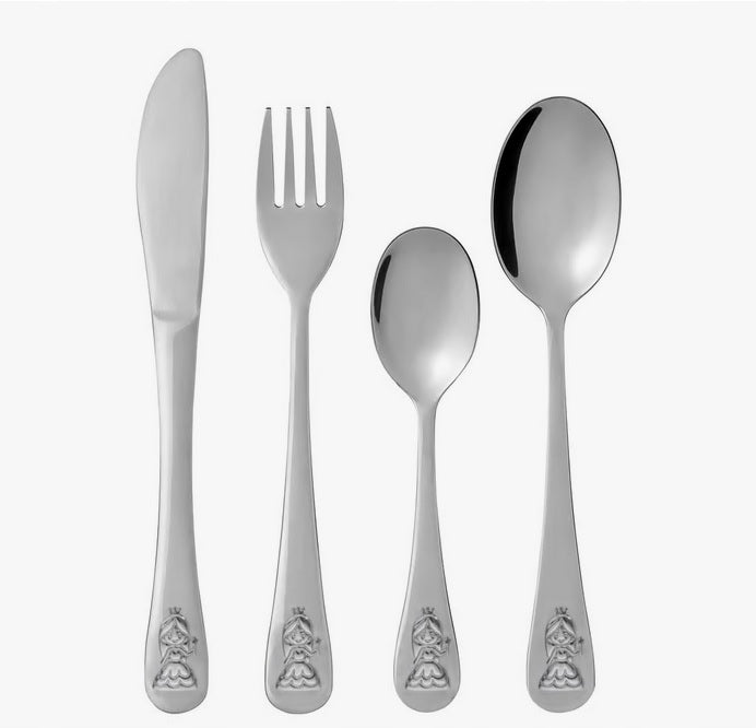 AMBITION JUNIOR KOMPLET SZTUĆCÓW DLA DZIECI VICA 4-ELEMENTOWY KSIĘŻNICZKA